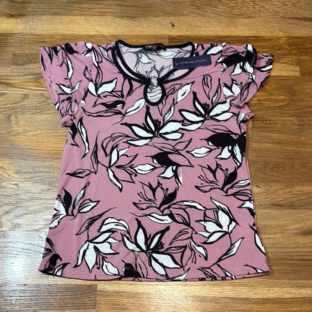 ADRIENNE VITTADINI short sleeve dress top